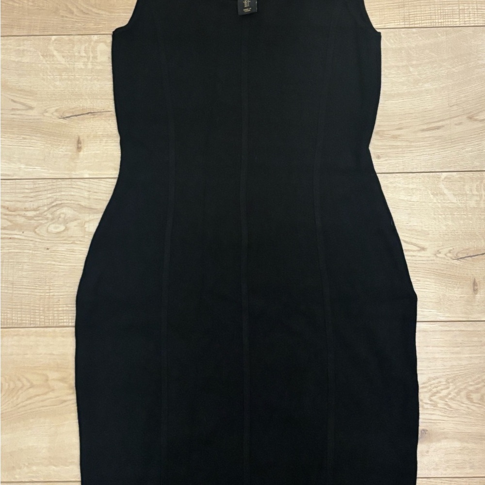 Black Sleeveless Bodycon Dress House of Harlow 1960 Luxe Essentials Size Large - Picture 9 of 10